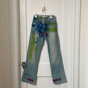 VERSACE patterned jeans